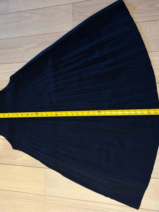 COS A Line Navy Ribbed Knit Dress - Picture 7 of 7